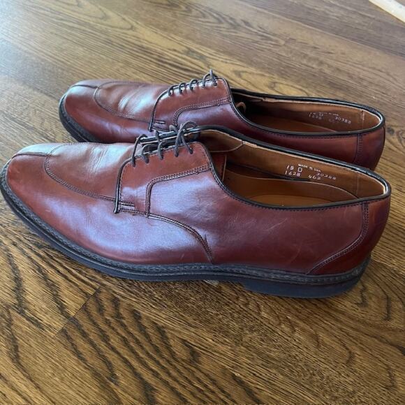 Allen Edmonds Ashby Split Toe Derby Dress Shoes Mens 15D Brown 1628 Rubber Sole - Picture 7 of 7
